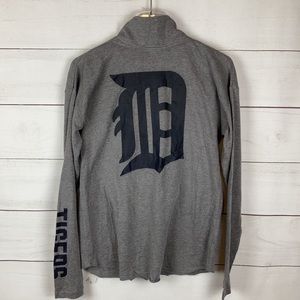 VS PINK Detroit Tigers 1/4 Zip Top Gray M